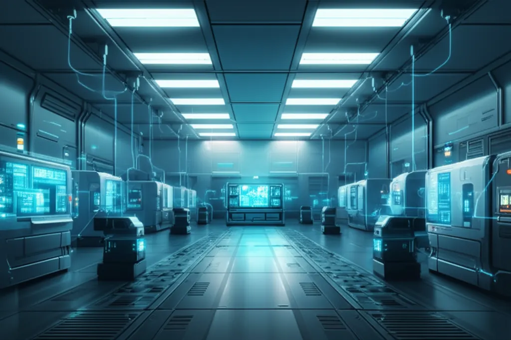 Industrial IoT sensors and machine monitoring on a CNC shop floor